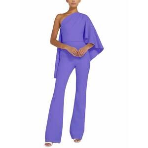NEW SAFIYAA zephyra one-shoulder jumpsuit in anemone heavy crepe